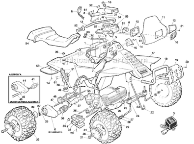 Part Location Diagram of 74590-2549 Power Wheels Front Post Bushing